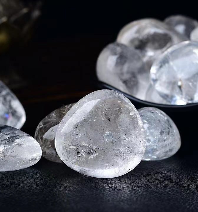Natural crystal particle polished 2-3CM stone clear quartz diffuser stone decoration