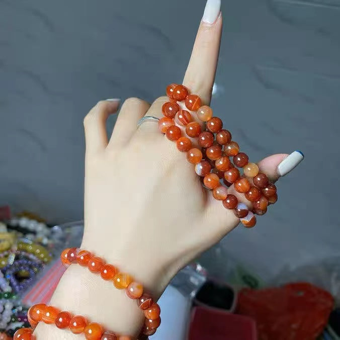 Natural Carnelian Bracelet Beads Bracelet Reiki Yoga fashion