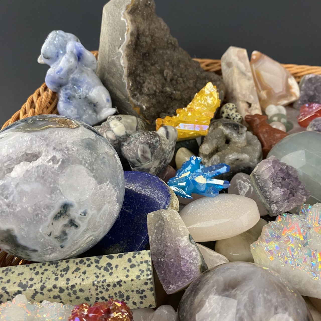 Crystal Spoon, Mystery Crystal Mixed Lucky Quartz Crystal Raw Stone, Beginner Crystal, Diy Crystal Jewelry, Mineral Specimen, Home Decor, Crystal Healing, Unisex Gift,Random Delivery