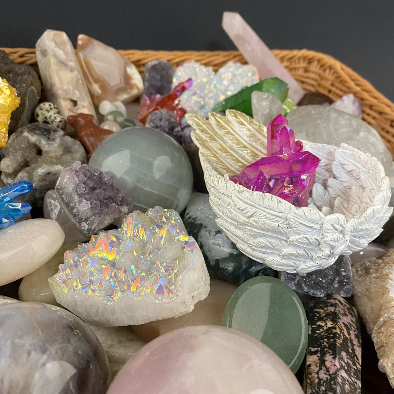 Crystal Spoon, Mystery Crystal Mixed Lucky Quartz Crystal Raw Stone, Beginner Crystal, Diy Crystal Jewelry, Mineral Specimen, Home Decor, Crystal Healing, Unisex Gift,Random Delivery